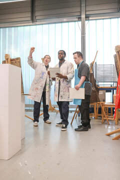 Disabled people drawing at workshop
