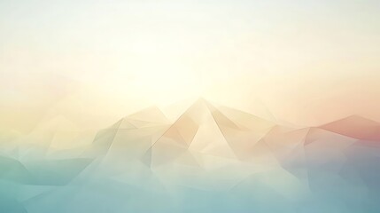 Abstract pastel mountain range sunrise.