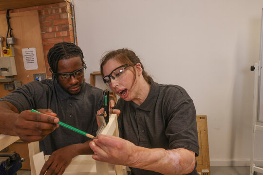 Disabled people at workshop