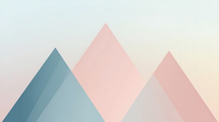 Abstract pastel mountainscape illustration.
