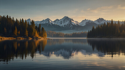 Fototapeta premium sunrise in the mountains