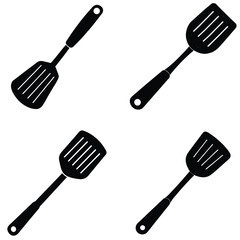 Spatula Vector Shilhouette Bundle Set Collection
