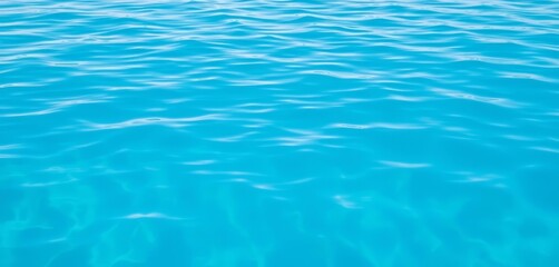 Obraz premium Soft blue water surface gently rippled, calm and serene, ample copy space, soft, minimalist