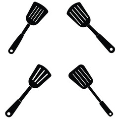 Spatula Vector Shilhouette Bundle Set Collection
