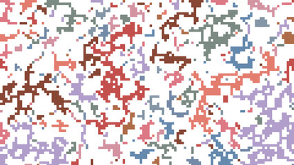 ABSTRACT RANDOM PATTERN PIXEL BACKGROUND FLAT PASTEL COLORFUL SHAPES DESIGN VECTOR TEMPLATE FOR WALLPAPER, COVER DESIGN