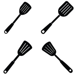 Spatula Vector Shilhouette Bundle Set Collection