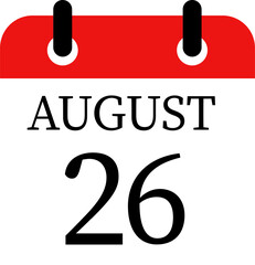August calendar icon.Meeting appointment time.Calendar Event schedule date. Agenda plan, May month schedule calendar and Time planner.calendar date icon on white background.