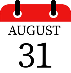 August calendar icon.Meeting appointment time.Calendar Event schedule date. Agenda plan, May month schedule calendar and Time planner.calendar date icon on white background.
