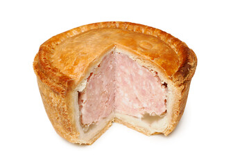 Pork Pie, close up. A traditional English meat pie