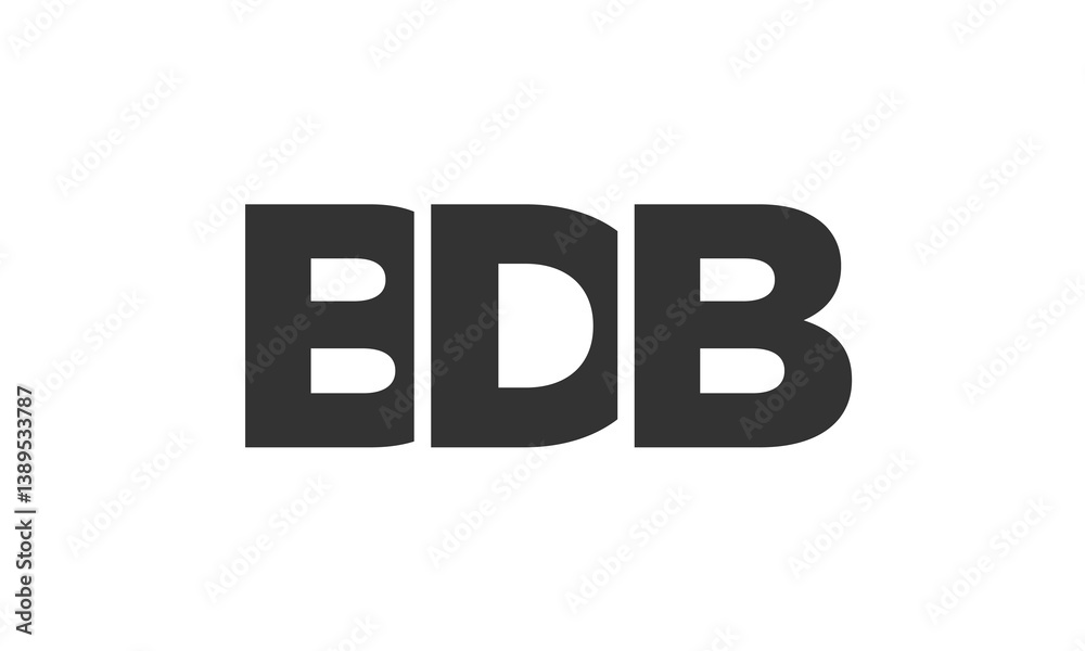 Fototapete bdb logo design template with strong and modern bold text. initial based vector logotype featuring s