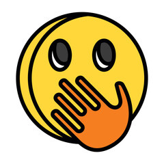 Face with Hand Over Mouth Icon