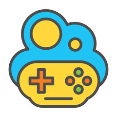 Fototapeta premium Cloud Game Icon