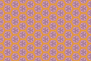 Seamless Geometric Graphic Textile Texture Tile Visual Endless Design Interior Shape Decoration Template Art Digital Symmetric Luxury Perspective Fashion Background Wallpaper Cloth Fabric Pattern.