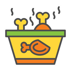 Chicken Bucket Icon