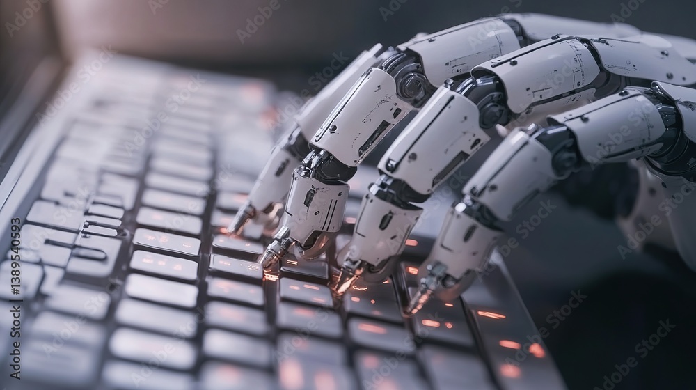 Poster ai-powered smart factory utilizing cutting-edge automation technology.