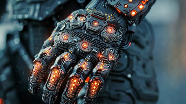 Detailed close-up of mocap markers on suit, ready for animation