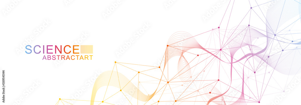 Poster global network connection website header or banner design. abstract background with connecting dots 