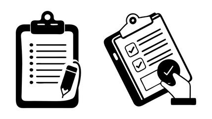 clipboard icon, clipboard silhouette vector illustration-simple silhouette illustration of clipboard, perfect for clipboard logos and icons