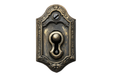 Antique ornate doorbell button vintage bronze finish aged metallic detail elegant design home decor