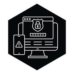 Cyber Attack Response Action Vector Icon design, cybersecurity, data breach, threat detection, malware attack