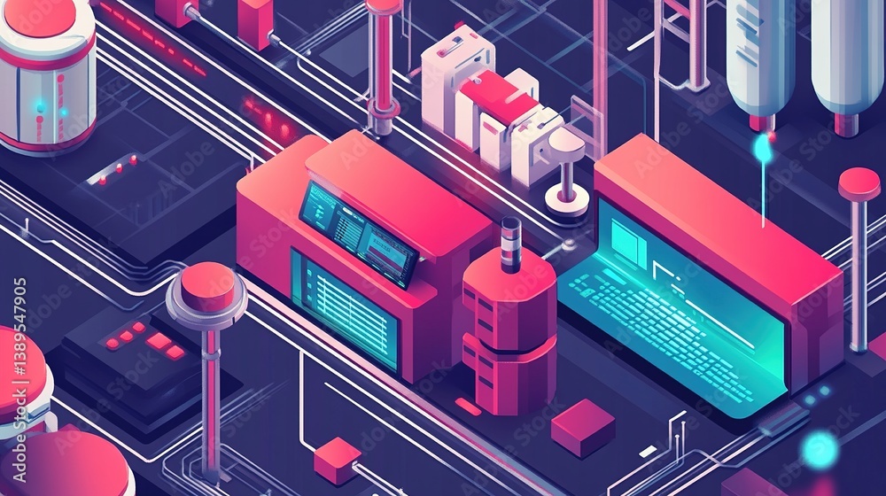 Poster real-time data analytics optimizing an automated production process.