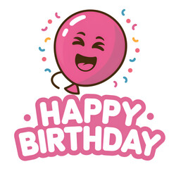 Happy birthday lettering 