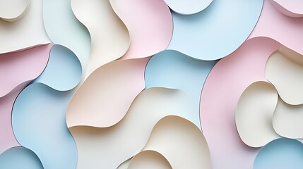 Abstract pastel paper wave background.