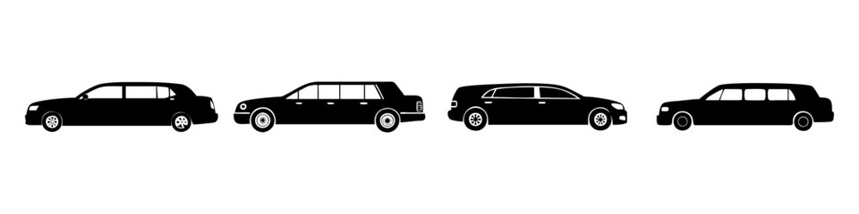 limousine icon, limousine silhouette vector illustration-simple silhouette illustration of limousine, perfect for limousine logos and icons