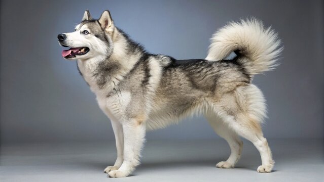 Alusky on studio background
