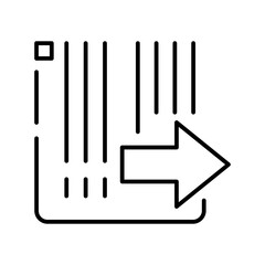 Barcode with a forward arrow