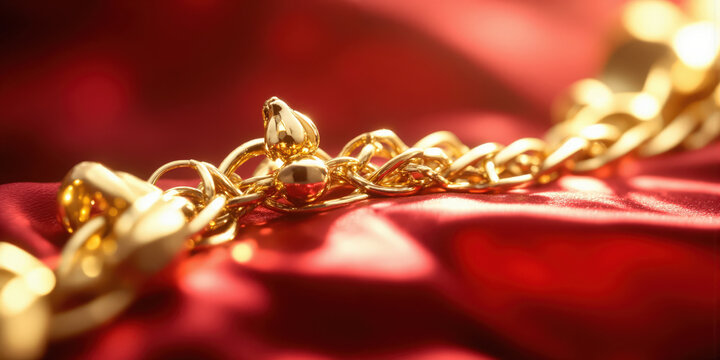 Holiday Gold & Ruby Red Elegance - A classic and festive design with rich ruby red fading into warm holiday