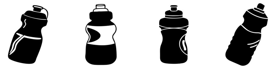 sports drink bottle icon, sports drink bottle silhouette vector illustration-simple silhouette illustration of sports drink bottle, perfect for sports drink bottle logos and icons