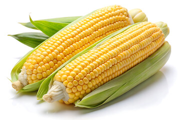fresh corn image isolated on white