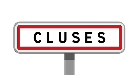 Panneau sur poteau de Cluses, Haute-Savoie, Auvergne-Rhône-Alpes