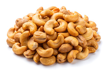 Fototapeta premium roasted cashew nuts image isolated on white background