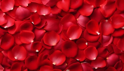 Red rose petals solid background.