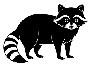 Raccoon Silhouette Vector & Woodland Animal SVG