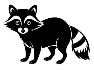 Raccoon Silhouette Vector & Woodland Animal SVG