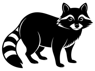 Raccoon Silhouette Vector & Woodland Animal SVG