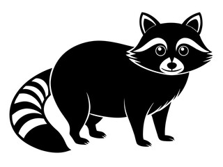 Raccoon Silhouette Vector & Woodland Animal SVG