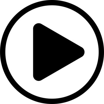 Round play button icon, Transparent background, Media play sing, play pause button