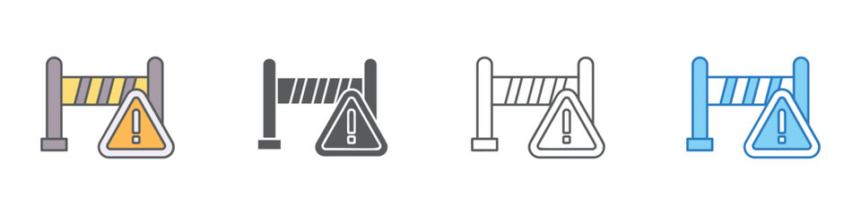 Gate Icon Set Multiple Style Vector Collection