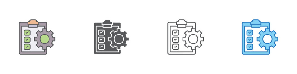 Implementation Icon Set Multiple Style Vector Collection
