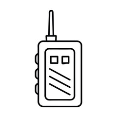 Obraz premium walkie talkie line art vector illustration