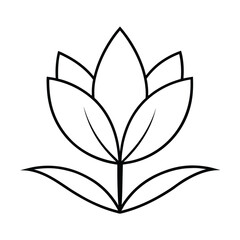 violet flower of the valley flower line art vector