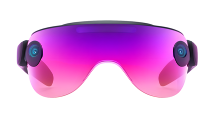 Modern VR Glasses Set on Transparent Background for Futuristic Technology Concepts