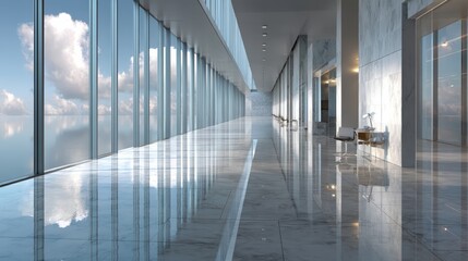 Modern Minimalist Architecture,Blurred office building lobby  in a modern corporate environment Intentionally blurred background with clean minimalist design and architecture
