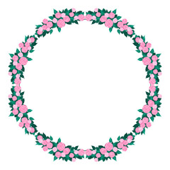 circle of flowers