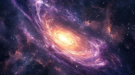 Fototapeta premium Mystical Nebula with Radiant Center in Deep Space for Cosmic Exploration