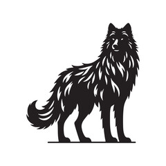 Obraz premium Artic Wolf Silhouette - Minimalist Artic Wolf Design - Artic Wolf Vector - Artic Wolf Illustration.